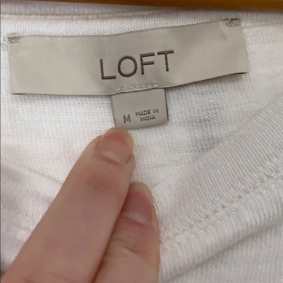 ❤️Loft Sweatshirt White Navy Embroidered Stars M - Picture 3 of 5